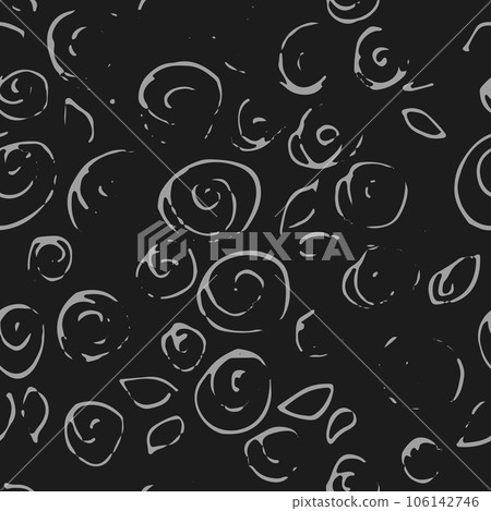Grunge Distressed Ink Roses Pattern. 106142746