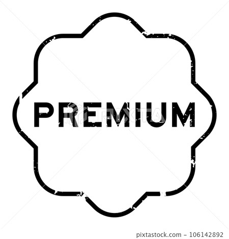 Grunge black premium word rubber seal stamp on white background 106142892