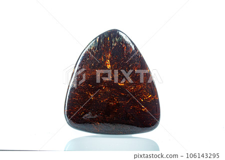 macro astrophyllite mineral stone on a white background macro astrophyllite mineral stone on a white background 106143295