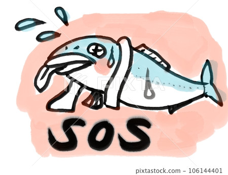 Fish suffering from rising sea temperatures Fish suffering from rising sea temperatures 106144401