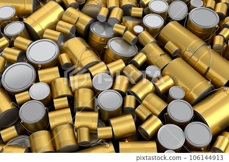 Pile of spray paint cans on black background. Spray bottle and dispenser Pile of spray paint cans on black background. Spray bottle and dispenser 106144913