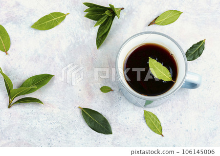 Calming healing tea from bay leaves. Calming healing tea from bay leaves. 106145006