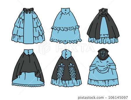 淺藍色裙子插畫集 淺藍色裙子插畫集 106145097