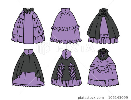 紫色裙子插畫集 紫色裙子插畫集 106145099