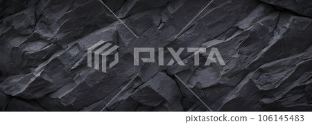 Rugged rock surface background texture black 106145483