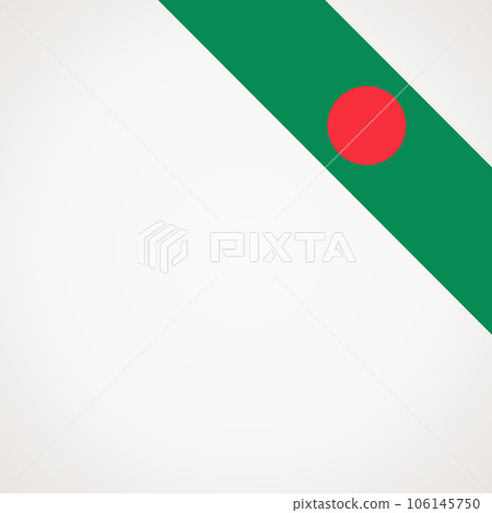 Corner ribbon flag of Bangladesh Corner ribbon flag of Bangladesh 106145750
