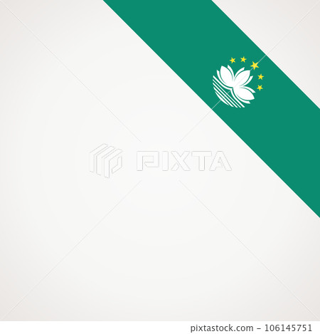Corner ribbon flag of Macau 106145751