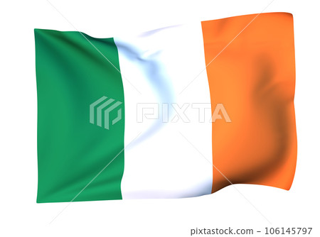 Irish flag waving in the wind Irish flag waving in the wind 106145797