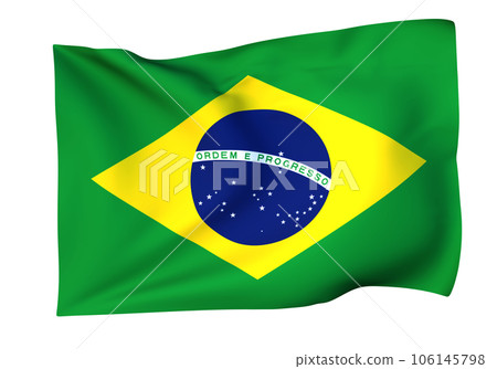 brazilian flag waving in the wind brazilian flag waving in the wind 106145798
