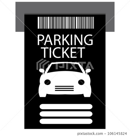 Parking ticket icon. Parking receipt template Paper receipt from ticket machine slot sign. Cars parking tickets symbol. flat style. Parking ticket icon. Parking receipt template Paper receipt from ticket machine slot sign. Cars parking tickets symbol. flat style. 106145824