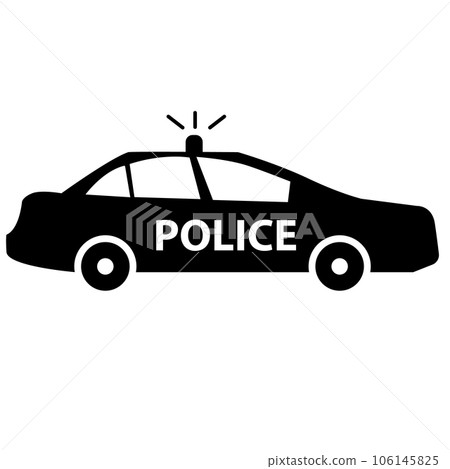 Police car icon. Police car vehicle sign. Police officer auto symbol. flat style. Police car icon. Police car vehicle sign. Police officer auto symbol. flat style. 106145825