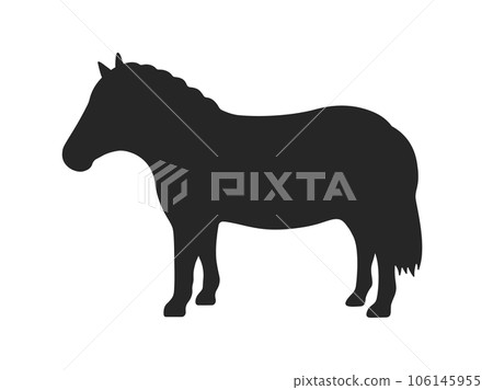 小馬剪影的插圖 106145955