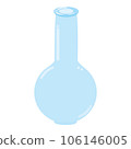 Cute transparent blue glass flower vase, jar. Isolated on white background, flat design, EPS10 vector 106146005
