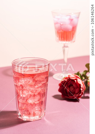 Red drink cocktail or lemonade 106146264