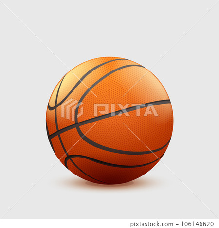 a basketball ball realistic on white back 106146620