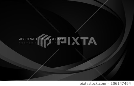 Abstract black metallic line curve dynamic overlap shadow design modern futuristic luxury creative background vector 106147494