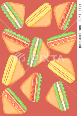 Hand Drawn hamburger , french fried, sandwich, corn dog, chicken fried, snacks illustration background Hand Drawn hamburger , french fried, sandwich, corn dog, chicken fried, snacks illustration background 106147543