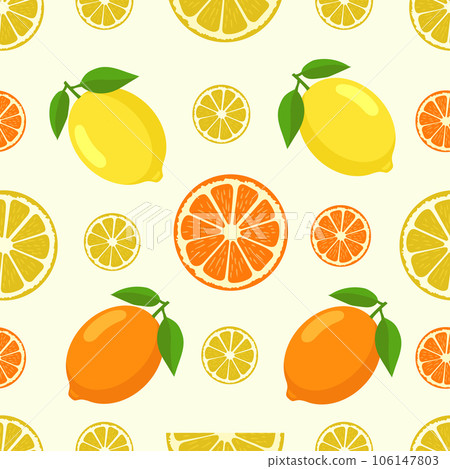 Seamless orange pattern vector illustration 106147803