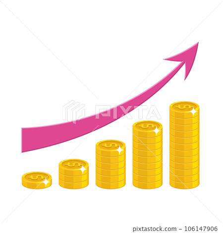 Profit growth cartoon style isolated Profit growth cartoon style isolated 106147906