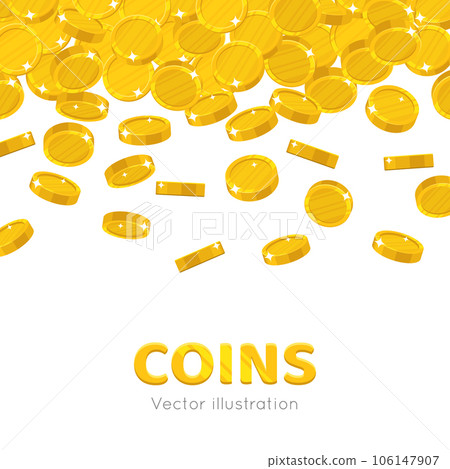 Raingold coins cartoon frame 106147907