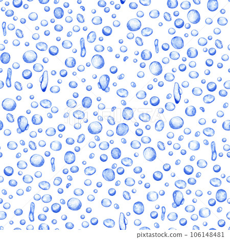 Watercolor seamless pattern with water bubbles. Illustration for wrapping, wallpaper, fabric, textile Watercolor seamless pattern with water bubbles. Illustration for wrapping, wallpaper, fabric, textile 106148481