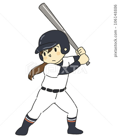 棒球俱樂部活動體育俱樂部運動拿著球棒的女孩 106148886