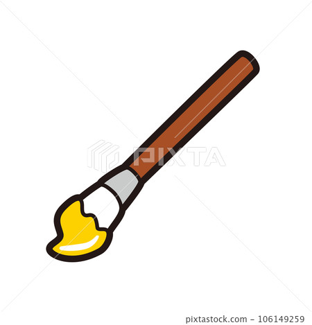 brush paint line drawing yellow brush paint line drawing yellow 106149259