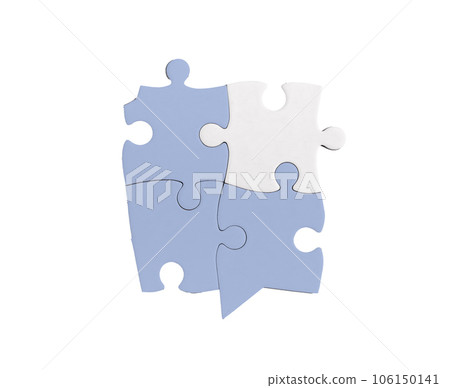 Four connected puzzle pieces group Four connected puzzle pieces group 106150141