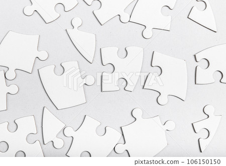 Scattered chaos puzzle pieces, problem, task and challenge concept 106150150