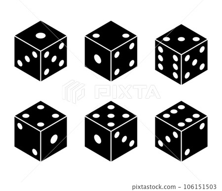 dice silhouette 106151503