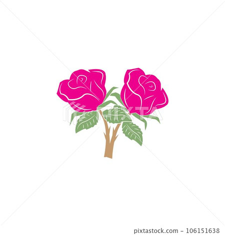 rose icon logo vector design template 106151638