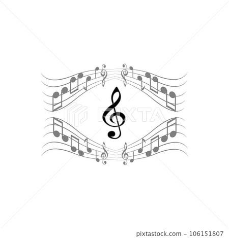 musical note icon logo vector design template 106151807
