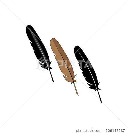 Quill icon logo vector design template 106152287