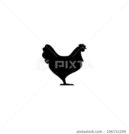 chicken icon logo vector design template 106152299