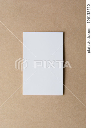 封面上沒有圖案的白色小冊子，模型 106152730