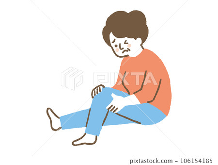 膝蓋疼痛的老年婦女_color 106154185