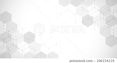 Illustration of geometric abstract background with hexagons pattern 106154219