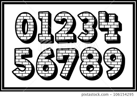 Versatile Collection of Brick Wall Numbers for Various Uses Versatile Collection of Brick Wall Numbers for Various Uses 106154295