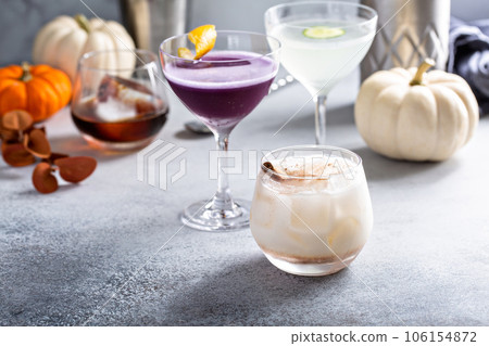 Fall cocktails, cinnamon horchata in a glass with cinnamon stick Fall cocktails, cinnamon horchata in a glass with cinnamon stick 106154872