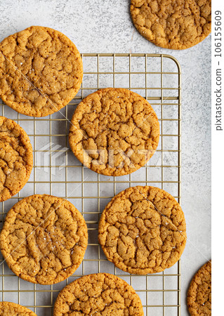 Chewy and thin snickerdoodle or molasses cookies Chewy and thin snickerdoodle or molasses cookies 106155609