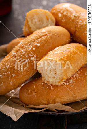 Variety of hot dogs with ketchup and mustard Variety of hot dogs with ketchup and mustard 106156338