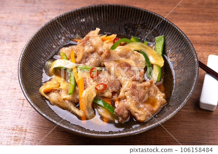 Pork sesame pickled in Nanban Pork sesame pickled in Nanban 106158484