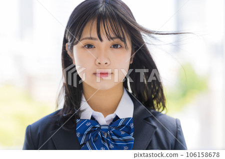 Schoolgirl in uniform High school junior high school 106158678