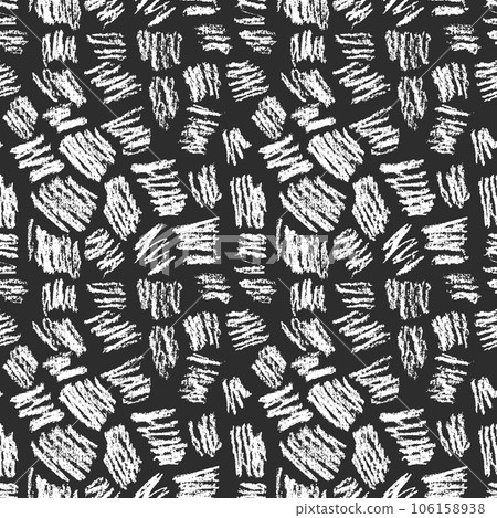 Chalk Painted Grunge Strokes Seamless Pattern. 106158938