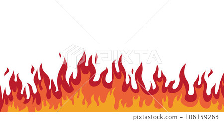 Cartoon Fire Flames Set isolated on White Background 106159263
