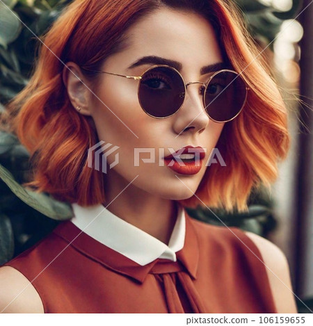 foreign woman wearing sunglasses 106159655