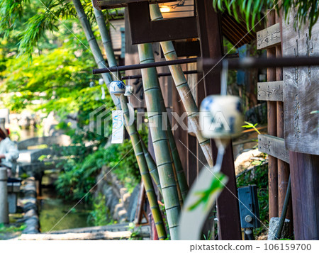 Japanese summer scenery Cool wind chimes and lush greenery Japanese summer scenery Cool wind chimes and lush greenery 106159700