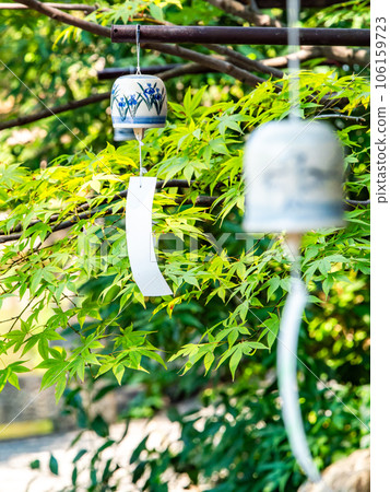 Japanese summer scenery Cool wind chimes and lush greenery Japanese summer scenery Cool wind chimes and lush greenery 106159723