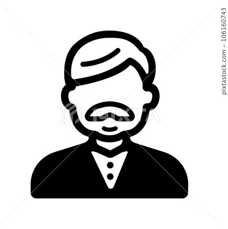Old man, elderly, grandfather, grandpa vector icon illustration Old man, elderly, grandfather, grandpa vector icon illustration 106160743