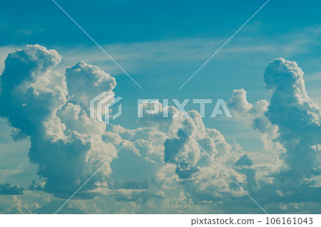 Cumulonimbus rising in the summer sky, film style Cumulonimbus rising in the summer sky, film style 106161043